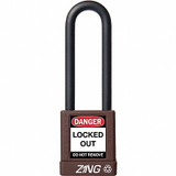 Zing Lockout Padlock,KA,Brown,1-3/4"H 7061