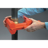 Brady Ball Valve Lockout,Red,1/2 to 2-1/2 In. BS07A-RD