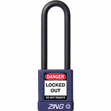 Zing Lockout Padlock,KD,Purple,1-3/4"H 7056
