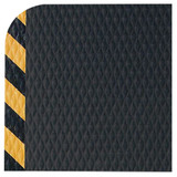 M + A Hog Heaven® Anti-Fatigue Mat, 3' x 5', Black/Yellow, 1/Each