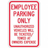 Lyle Employee Parking Sign,18" x 12" T1-1180-EG_12x18