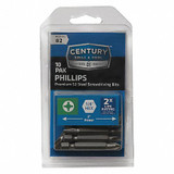 Century Drill & Tool Phillips Power Screwdriver Bit,2,10Pk 68510