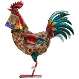 Alpine 16 In. H. Glossy Iron Rooster Lawn Statue