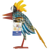 Alpine 11 In. H. Iron Quirky Wide-Eyed Blue Bird Lawn Ornament Pack of 4 JUM450HH 816476