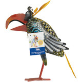 Alpine 12 In. H. Iron Quirky Wide-Eyed Yellow Bird Lawn Ornament Pack of 4 JUM452HH 817405