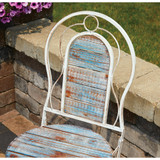 Alpine 3-Piece Weathered Wood Blue & White Bistro Set MZP278A 849461