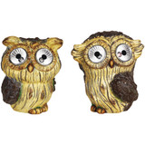 Alpine 6 In. Solar Brown Owl with LED Eyes QWR1062ABB Pack of 8