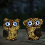 Alpine 6 In. Solar Brown Owl with LED Eyes