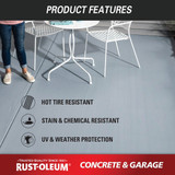 Rust-Oleum Concrete & Garage Floor Paint & Primer, 1 Gal., Deep Base 319550 771991