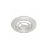 Sim Supply Ceiling Diffuser,Round,Duct Size 10",Wht  4JRL1