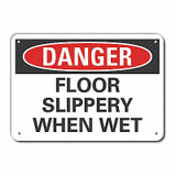 Lyle Plastic Slippery Floor Dangr Sign,7x10in LCU4-0461-NP_10X7