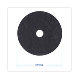 Boardwalk Stripping Floor Pads,20" dia.,Black,PK5 BWK4020BLA