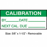 Stranco Calibration Label,ENG,Green/White,PK350 TCR-22134