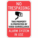 Lyle Rflctv No Trespassing Sign,18x12in,Alum T1-1085-EG_12x18