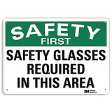Lyle Safety First Sign,10 inx14 in,Aluminum U7-1241-NA_14x10