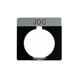 Eaton Legend Plate, Jog, White/Black, Square 10250TS19