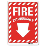 Lyle Fire Extinguisher Sign,10inx7in,Aluminum U1-1010-NA_7x10