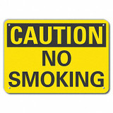Lyle Rflctv No Smoking Caut Sign,10x14in,Alum LCU3-0210-RA_14x10