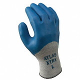 Showa Coated Gloves,Blue/Gray,M,PR 305M-08