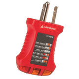 Amprobe Receptacle Tester, GFCI, 110 to 125V AC ST-102B