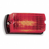 Federal Signal Low Profile Warning Light,Strobe,Red LP1-120R