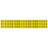 Brady Number Label,0 Thru 9,1/2in.Hx11/32in.W 34110