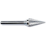 Sim Supply Cone Bur,Radius End,3/8","Carbide  19D920