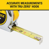 Stanley Tape Measure,3-4 In x 16 ft,Chrome,In-Ft 33-116