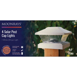 Moonrays White LED Solar Post Cap (4-Pack)
