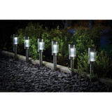 Cole & Bright Stainless Steel Solar Path Light (6-Pack)