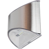 Moonrays 3.94 In. L. Stainless Steel SMD LED Solar Wedge Light (2-Pack) 25656