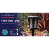 Moonrays Crackle Glass Solar Stake Light Set (6-Pack) 26244