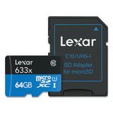 Lexar™ Microsdxc Memory Card, Uhs-I U1 Class 10, 64 Gb LSDMI64GBBNL633