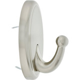 Hillman High and Mighty 15 Lb. Capacity Satin Nickel Oval Decorative Hook 515821