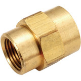 Anderson Metals 1/2 In. x 3/8 In. Yellow Brass Reducing Coupling 756119-0806