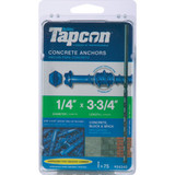 Tapcon 1/4 In. x 3-3/4 In. Hex Concrete Screw Anchor (75 Ct.)