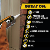 OSI QUAD 10 Oz. Window, Door & Siding Polymer Sealant, Brown 1637194 786428
