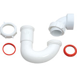 Keeney 1-1/2 In. or 1-1/4 In. White Plastic J-Bend Sink Trap with Reducer Washer