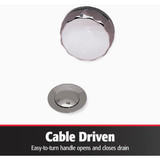 Keeney Schedule 40 PVC Cable Drive Bath Drain with Polished Chrome Trim 645PVC 456853