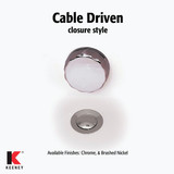 Keeney Schedule 40 PVC Cable Drive Bath Drain with Polished Chrome Trim 645PVC 456853