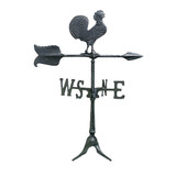 Whitehall Products 24 In. Black Aluminum Rooster Weather Vane WV3-A-76SR-BKND