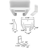 Prime-Line Nylon White Track Guide for 5/16 In. x 1-1/8 In. Track (2-Count)