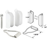 Prime-Line 3/8 In. White Hanger & Latch (2-Pack) PL8103