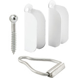 Prime-Line 3/8 In. White Hanger & Latch (2-Pack)