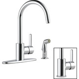 Peerless Apex 1-Handle Lever Kitchen Faucet with Side Spray, Chrome P199152LF