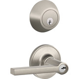 Dexter Solstice Satin Nickel Single Cylinder Deadbolt & Door Lever Combo