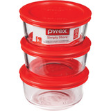 Pyrex Simply Store 2-Cup Glass Storage Container Set with Lids (6-Piece) 1085657