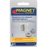 MagnetSource 2.45 Lb. Capacity Neodymium Disc Magnet with Adhesive (8-Pack) 07527 310213