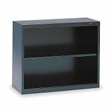 Tennsco Welded Steel Bookcase,28in,2 Shelf,Black B-30BK