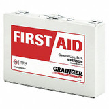 Sim Supply First Aid Kit w/House,32pcs,2.5x7",WHT  59310